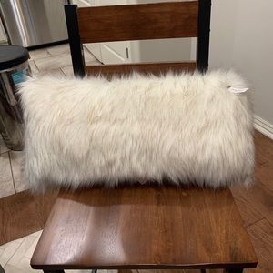 White Faux Fur Pillow